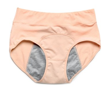 Beyaz arkaplanda adet külotu