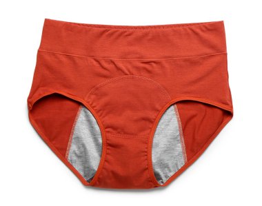 Beyaz arkaplanda adet külotu