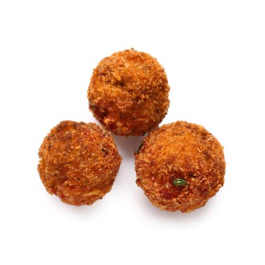 Beyaz arkaplanda lezzetli morina pirzolası