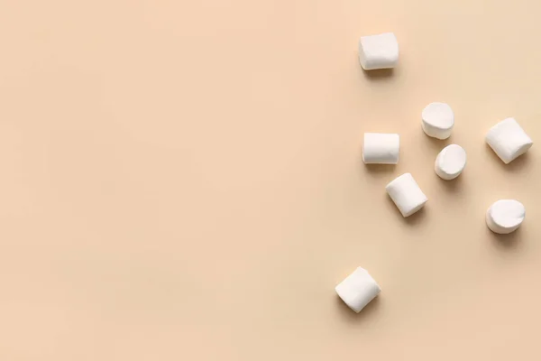 Νόστιμο Marshmallows Χρώμα Φόντου — Φωτογραφία Αρχείου