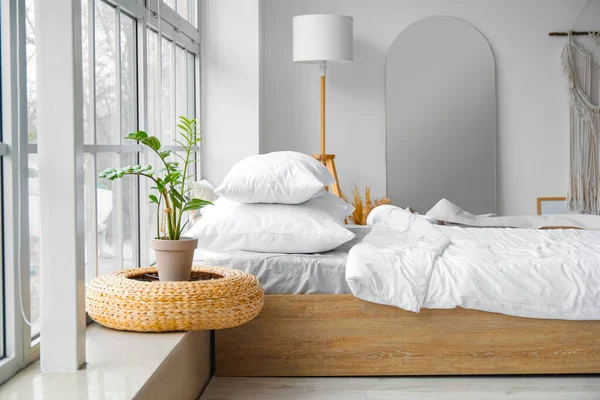 Interior Modern Bedroom Mirror — Stock Photo, Image