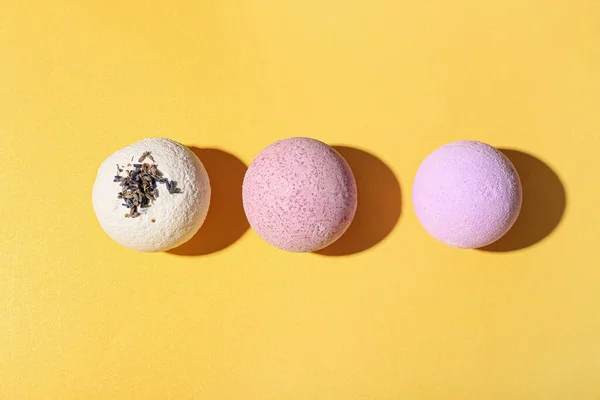 Lavender Bath Bombs Color Background — Stock Photo, Image