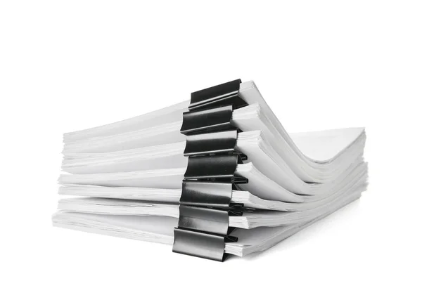 Stack Documents White Background — Stock Photo, Image