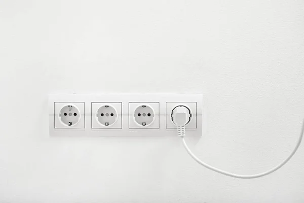 Electric Socket Plug Light Wall — Stock Photo, Image