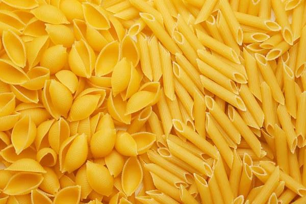 Heap Uncooked Pasta Background — Stock Photo, Image