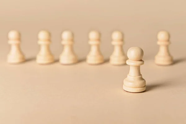 Chess Pieces Color Background Concept Dismissal — Stock Photo, Image