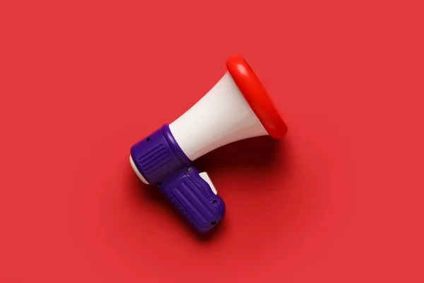 Toy Megaphone Red Background — Stock Photo, Image
