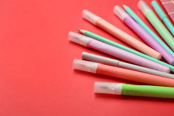 Colorful Markers Color Background — Stock Photo, Image