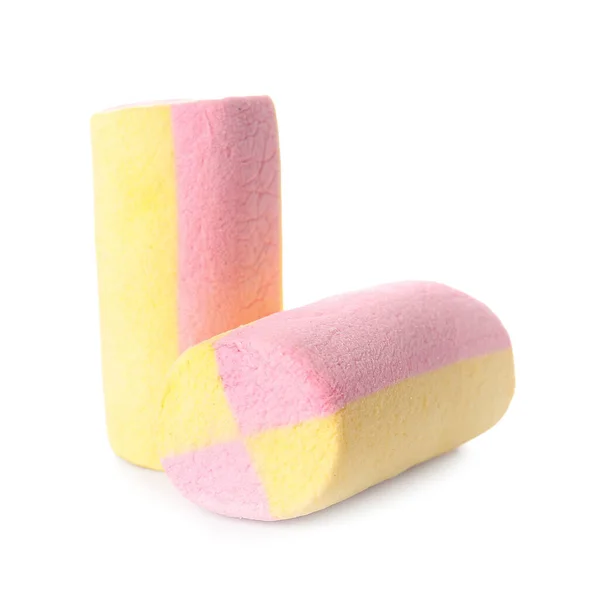 Chutné Marshmallows Bílém Pozadí — Stock fotografie