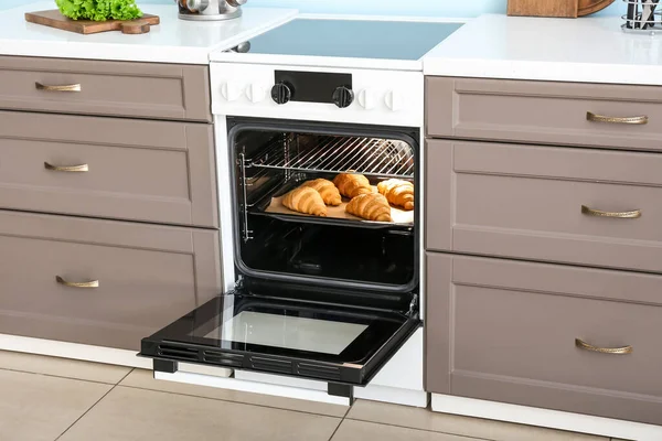 Furnitur Modern Dengan Oven Listrik Dapur — Stok Foto