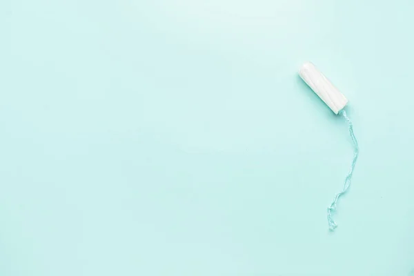 Tampon Auf Farbigem Hintergrund Draufsicht — Stockfoto