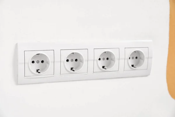 Electric Socket Plug Light Wall — Stock Photo, Image