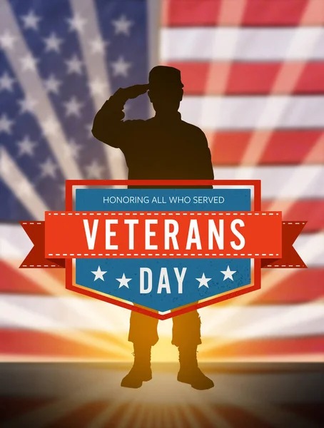 Biglietto Auguri Giorno Dei Veterani Americani — Foto Stock