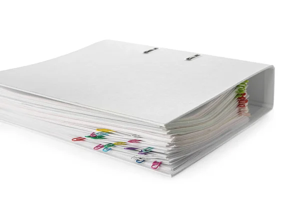 Folder Documents White Background — Stock Photo, Image