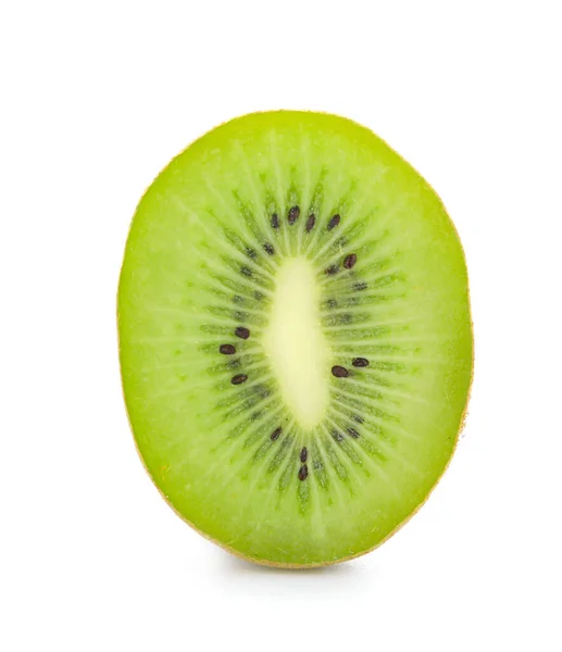 Kawałek Świeżego Owocu Kiwi Białym Tle — Zdjęcie stockowe