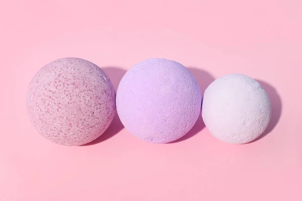 Lavender Bath Bombs Color Background — Stock Photo, Image