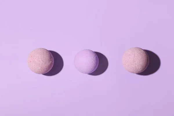 Lavender Bath Bombs Color Background — Stock Photo, Image
