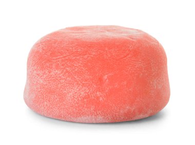 Beyaz arka planda lezzetli Japon mochi 'si.