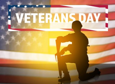 Amerikan Gaziler Günü için tebrik kartı.