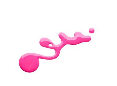 Beyaz arka planda dökülmüş tırnak cilası