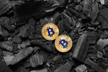 Altın bitsikkeler kömür üstünde