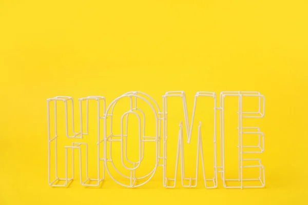 Stylish Decor Shape Word Home Color Background — Stock Photo, Image