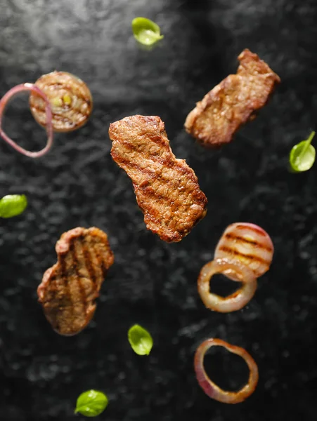 Tasty Beef Brisket Dark Background — Stock Photo, Image