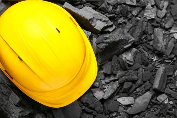 Harde Hoed Van Mijnwerker Char Coal — Stockfoto