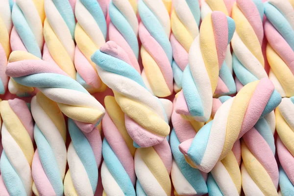 Leckere Marshmallows Als Hintergrund Nahaufnahme — Stockfoto