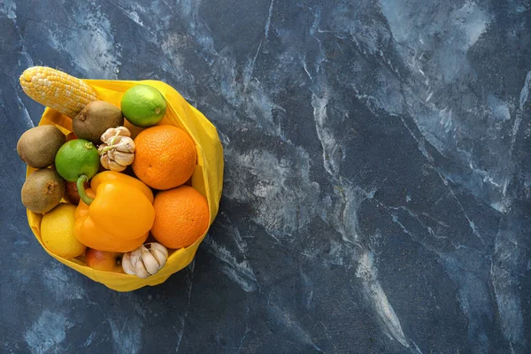 Eco Bag Grocery Color Background — Stock Photo, Image