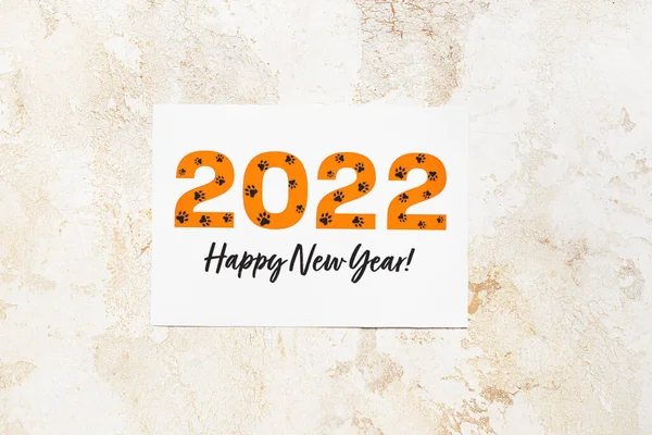 光の背景に2022年のための美しい新年の挨拶カード — ストック写真