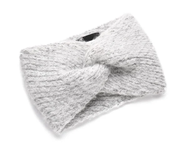 Knitted Headband White Background — Stock Photo, Image