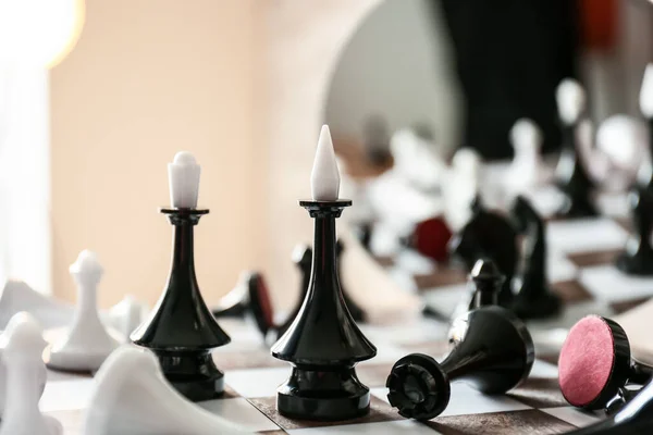 Game Board Chess Pieces — Stock Photo, Image