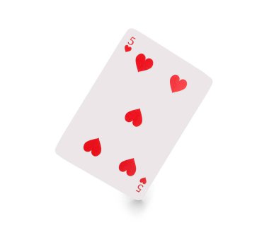 Poker kartı beyaz arkaplanda oynanıyor