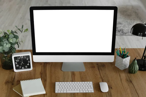 Workplace Modern Computer Room — Stock Photo, Image