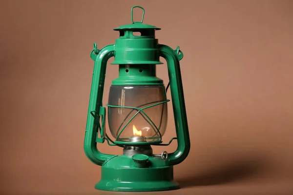 Stylowa Lampa Retro Tle Koloru — Zdjęcie stockowe
