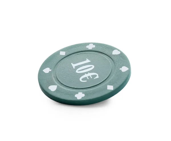 Beyaz Arka Plan Üzerinde Izole Poker Chip — Stok fotoğraf