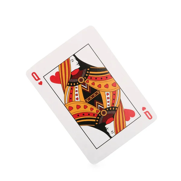 Carte Jouer Pour Poker Sur Fond Blanc — Photo