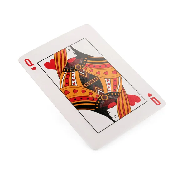 Carte Jouer Pour Poker Sur Fond Blanc — Photo