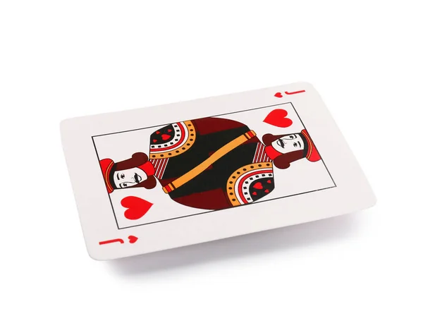 Carte Jouer Pour Poker Sur Fond Blanc — Photo