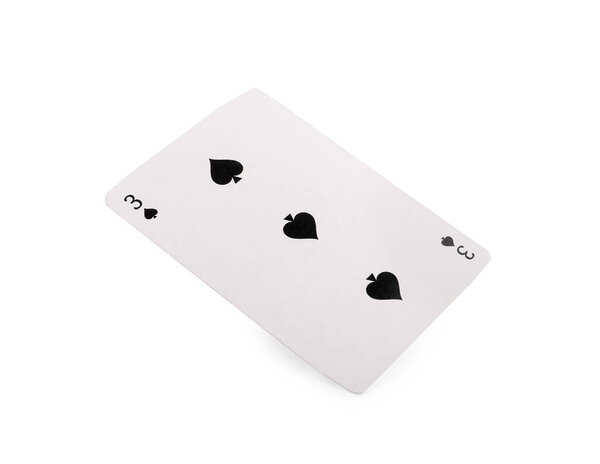 Playing card for poker on white background