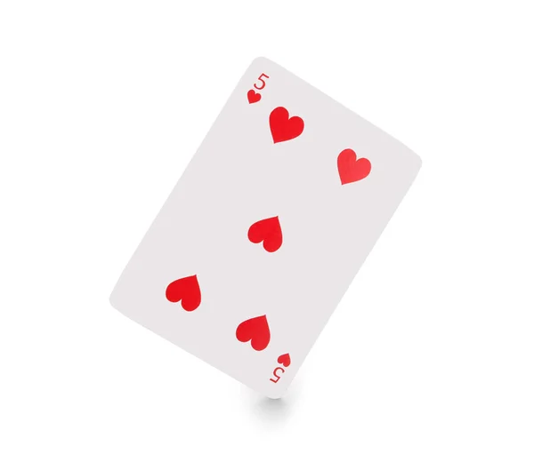 Spielkarte Für Poker Auf Weißem Hintergrund — Stockfoto