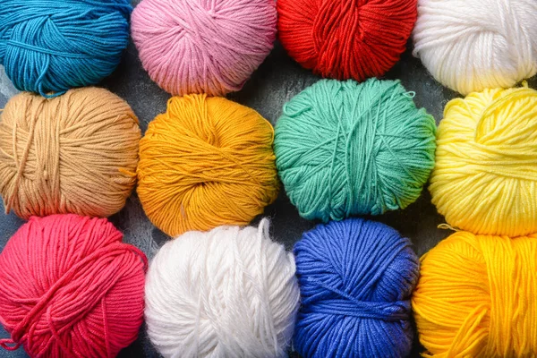 Texture Different Knitting Yarn Closeup — Stock Photo, Image