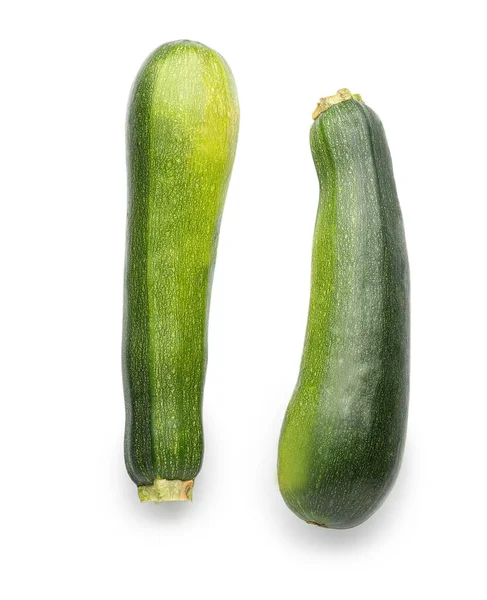Frische Zucchini Kürbisse Auf Weißem Hintergrund — Stockfoto