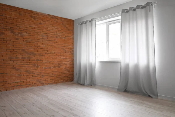 Modern Curtains Empty Room — Stock Photo, Image