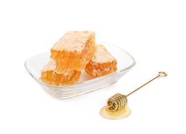 Beyaz arkaplanda bal tarakları