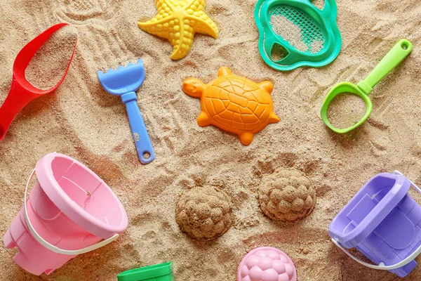 Set Beach Accessories Children Sand — Stock Photo, Image