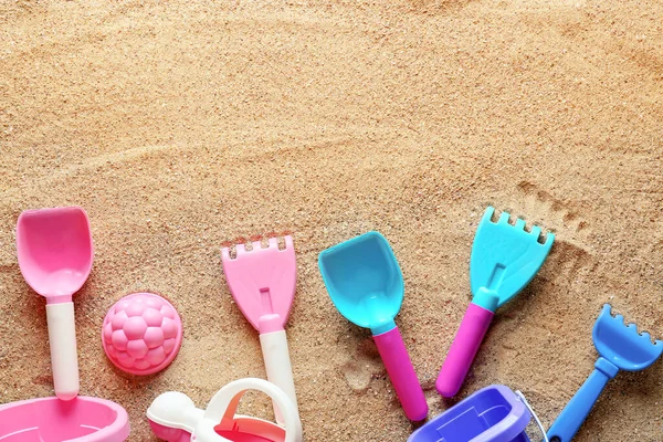 Set Beach Accessories Children Sand — Stock Photo, Image