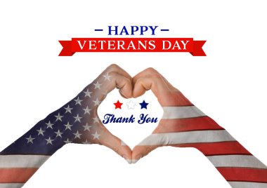 Amerikan Gaziler Günü için tebrik kartı.