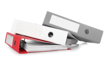 Beyaz arkaplandaki ofis dizinleri